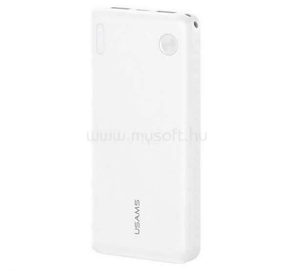 USAMS PB83 vésztöltő 2 USB+Type-C 10000mAh, PD gyorstöltő, FEHÉR