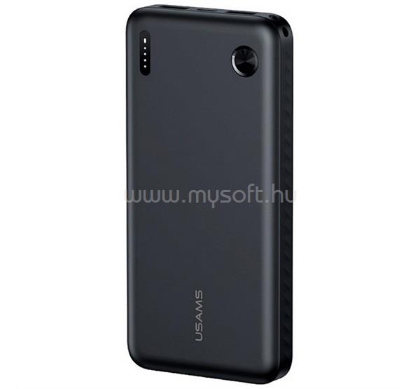 USAMS PB83 vésztöltő 2 USB+Type-C 10000mAh, PD gyorstöltő, FEKETE