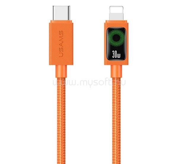 USAMS iPhone 14 Plus / 14 Pro Max / 14 Pro USAMS SJ774 adatkábel Type-C - Lightning, 120cm, NARANCSSÁRGA
