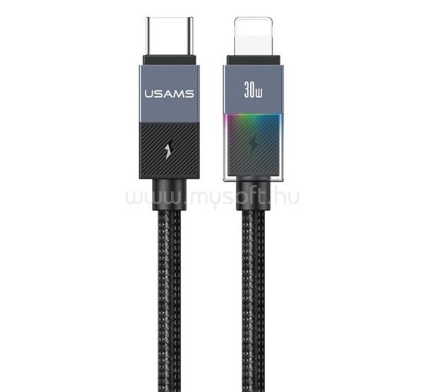 USAMS iPhone 14 Plus / 14 Pro Max / 14 Pro USAMS SJ776 adatkábel Type-C - Lightning, 120cm, SÖTÉTSZÜRKE