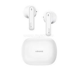 USAMS SM01 bluetooth fülhallgató SZTEREO v5.0, zajszűrő + töltőtok, FEHÉR BHUSM01 small