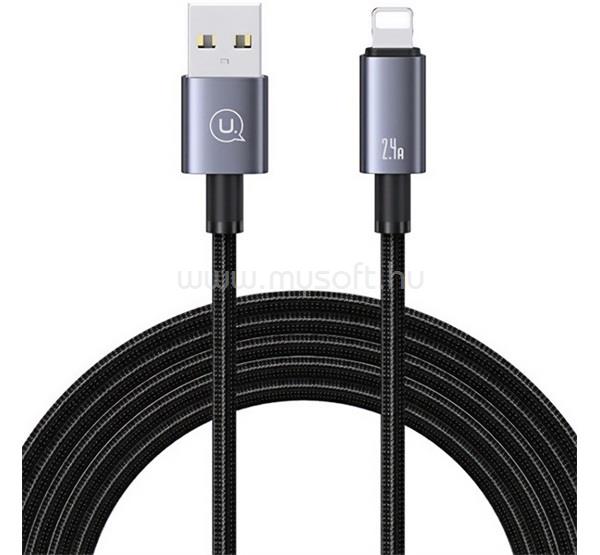 USAMS iPhone 14 Plus / 14 Pro Max / 14 Pro USAMS US-SJ669 SUFENG adatkábel USB - lightning, 200cm, SÖTÉTSZÜRKE