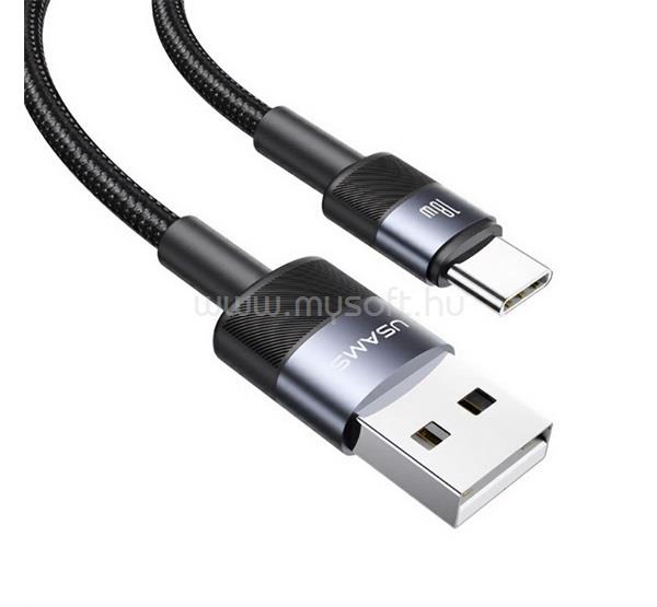 USAMS USAMS US-SJ718 SY adatkábel USB - Type-C, 120cm, FEKETE