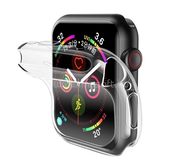 USAMS Apple Watch Series SE 3 44mm / SE 2 44mm / SE 44mm szilikon keret egyedi méret, ultravékony, ÁTLÁTSZÓ