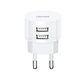 USAMS USAMS US-CC080 T20 hálózati töltő 2 USB aljzat 10W, gyorstöltő, FEHÉR CC80TC01 small