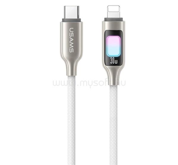 USAMS iPhone 14 Plus / 14 Pro Max / 14 Pro USAMS TC adatkábel Type-C - lightning, 120cm, TITÁNSZÜRKE
