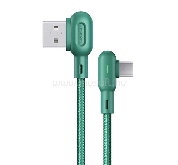 USAMS USAMS US-SJ458 U57 adatkábel USB - microUSB, 120cm, SÖTÉTZÖLD