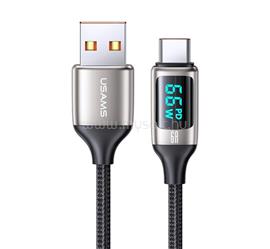 USAMS USAMS US-SJ544 U78 adatkábel USB - Type-C, 120cm, FEKETE/EZÜST SJ544_F small