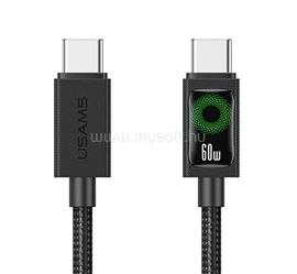 USAMS USAMS U92 adatkábel Type-C - Type-C, 120cm, FEKETE SJ773USB01 small