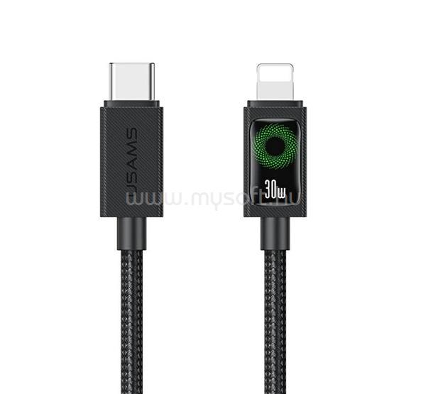 USAMS iPhone 14 Plus / 14 Pro Max / 14 Pro USAMS U92 adatkábel Type-C - lightning, 120cm, FEKETE