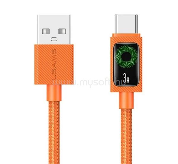 USAMS USAMS U92 adatkábel USB - Type-C, 120cm, NARANCSSÁRGA