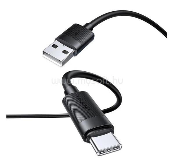 USAMS USAMS U94 adatkábel USB - Type-C, 100cm, FEKETE