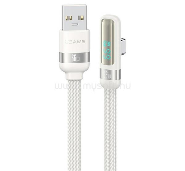 USAMS USAMS US-SJ651adatkábel USB - Type-C, 120cm, FEHÉR