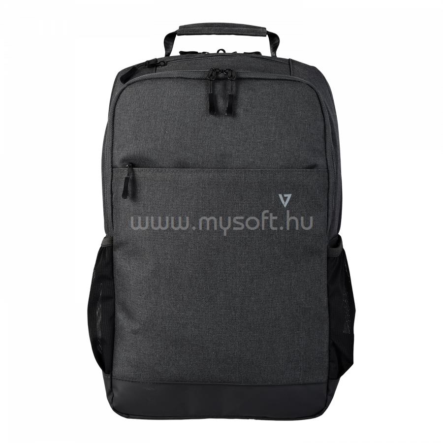 V7 14IN ELITE SLIM BACKPACK GREY 2 MAIN COMPTS