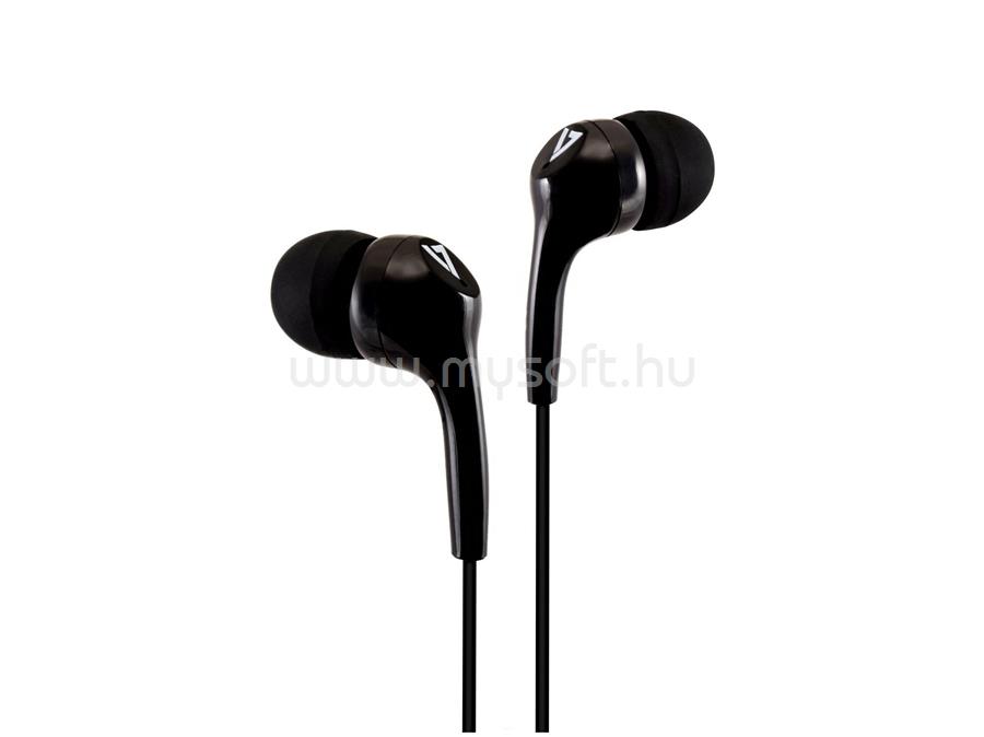 V7 3.5MM STEREO EARBUDS NOISE ISOLATING fülhallgató (fekete)
