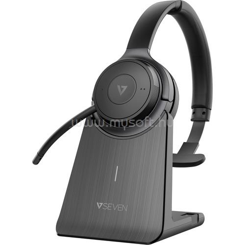 V7 BT MONO ON EAR WLRS HDSET NC BOOM MIC USB DONGLE BLK