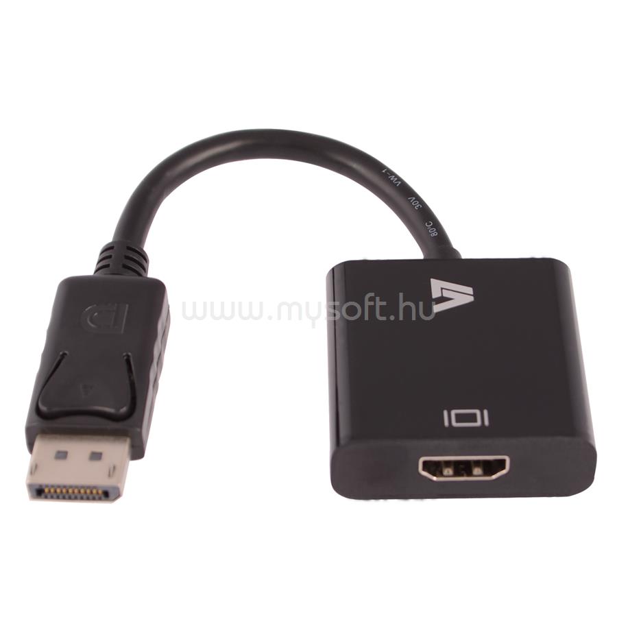 V7 DisplayPort 1.2 apa / HDMI 1.4 anya átalakító (fekete)