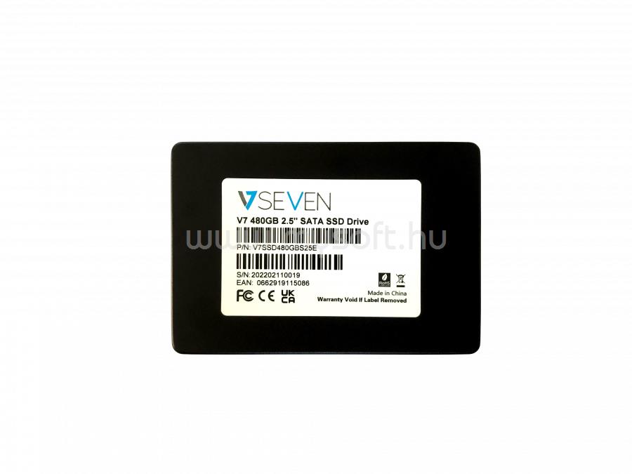 V7 SSD 480GB 2.5" SATA BULK PK 7MM 3D TLC