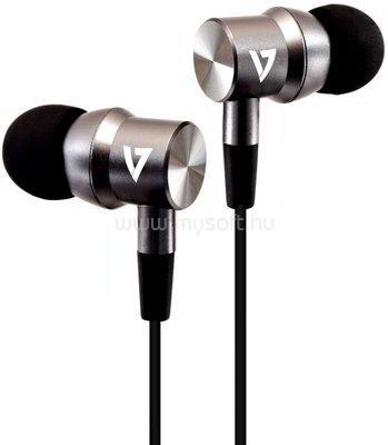 V7 STEREO EARBUDS ALUMINUM headset (ezüst)
