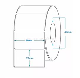 VALUE Tekercses PAPÍR címke 60x25 mm 2500 db/tekercs CIM25X60 small