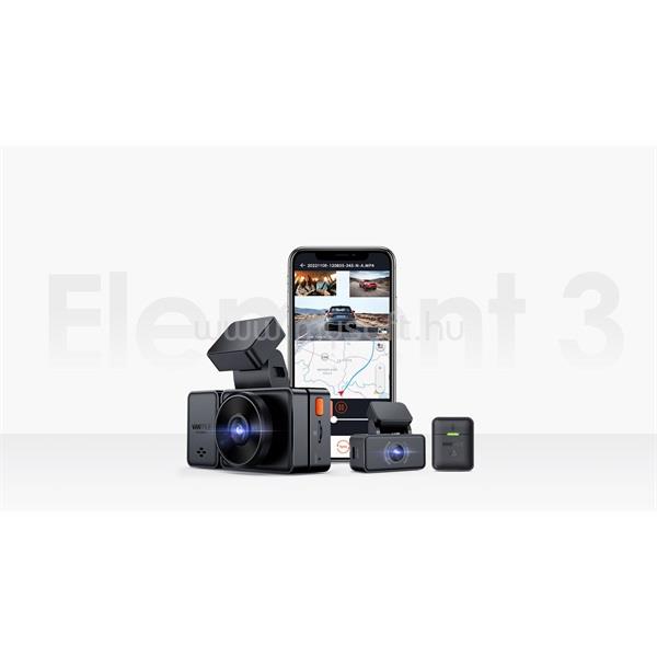 VANTRUE Dash Cam - E3 (WiFi+GPS autós kamera első + hátsó+ belső, 1944p+2x1080p, WDR, HDR, 512GB MicroSD támogatás)