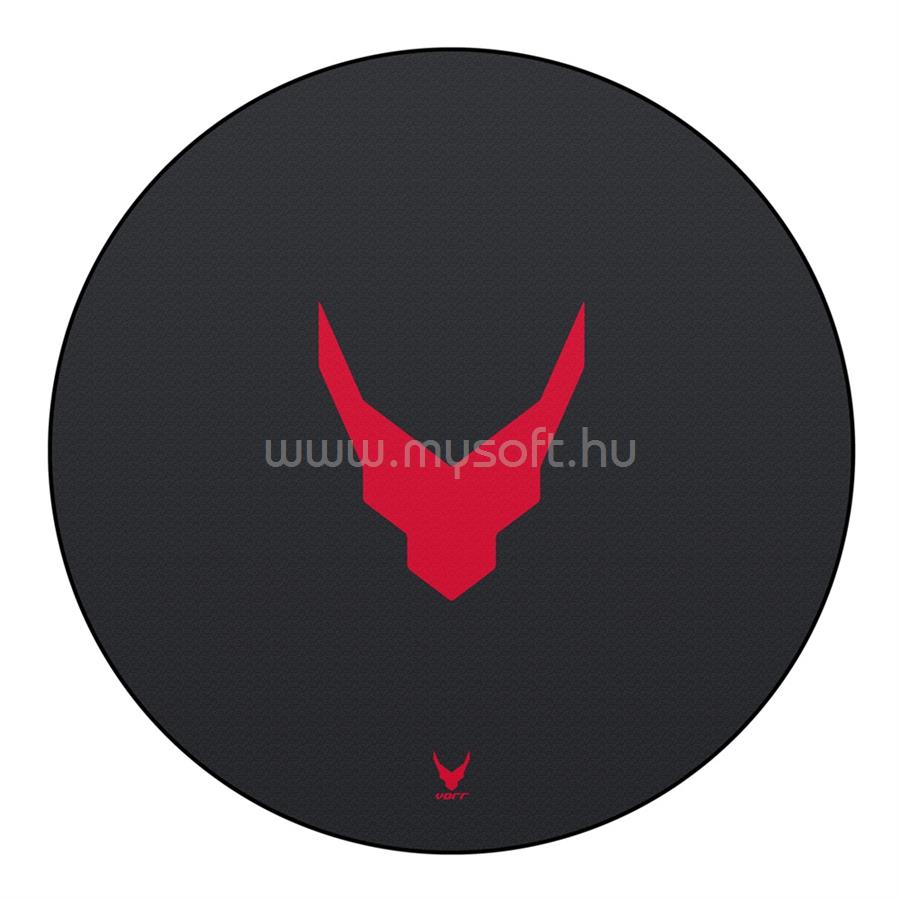 VARR VGFMB01 gamer szőnyeg, szék alá, kör alakú, fekete