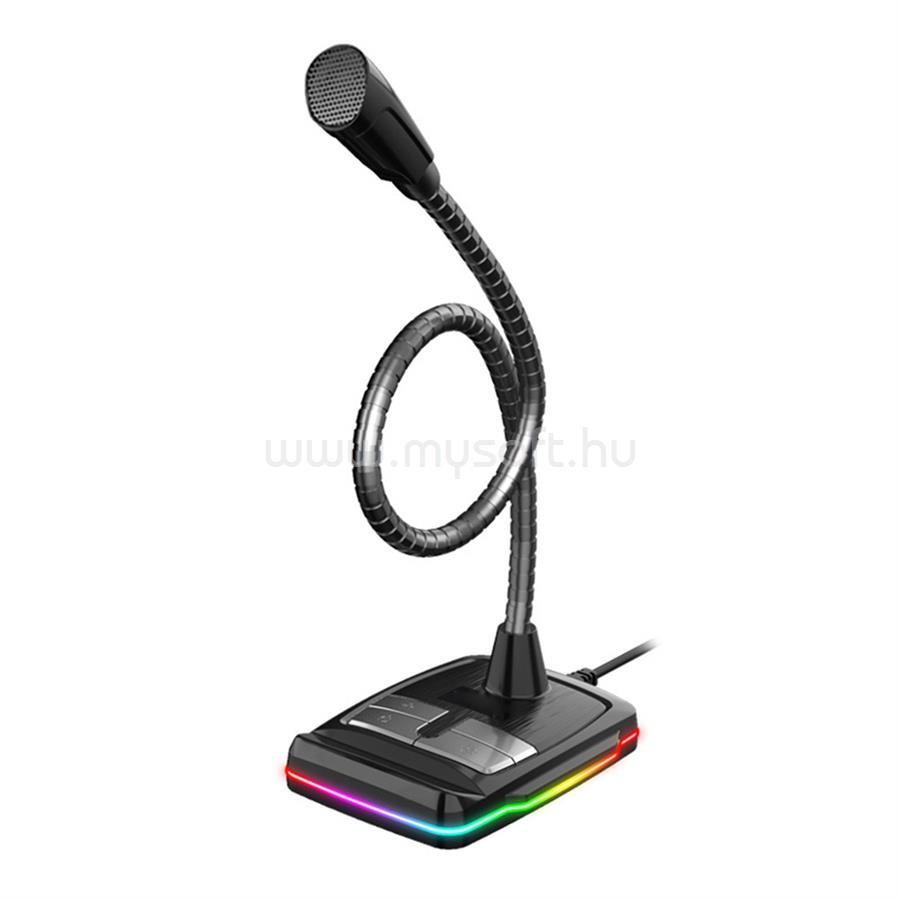 VARR VGMD1 gaming mikrofon, RGB, USB, fekete