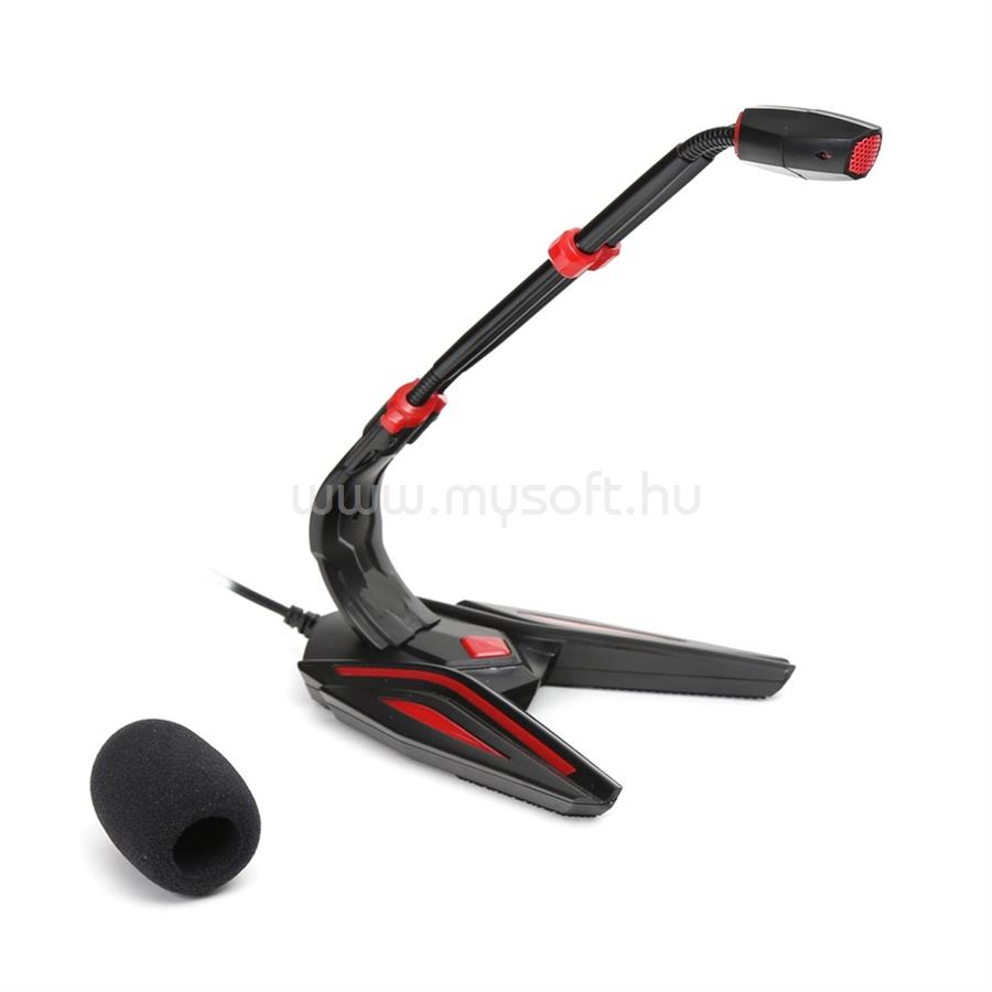 VARR VGMD2 gaming mikrofon, jack 3.5, piros