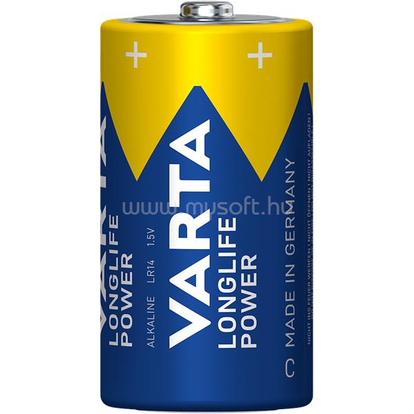 VARTA 4914121422 Longlife Power bébi C (LR14) elem 2db/csomag (műanyagmentes csomagolás)