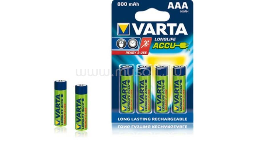 VARTA 56703101404 Longlife Ready2Use AAA (HR03) 800mAh akkumulátor 4db/bliszter