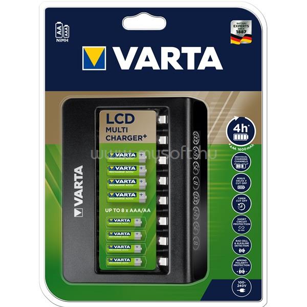 VARTA 57681101401 LCD Multi Charger 8db-os akku töltő