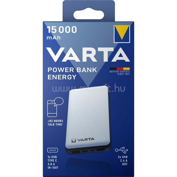 VARTA 57977101111 hordozható 15000mAh Portable powerbank