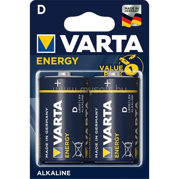 VARTA Energy D (LR20) alkáli góliát elem 2db/bliszter
