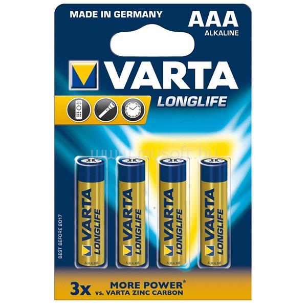 VARTA Longlife AAA alkáli mikro ceruza elem 4db/bliszter