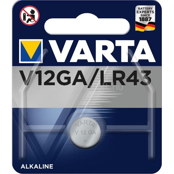 VARTA LR43 (V12GA) fotó és kalkulátor elem 1db/bliszter
