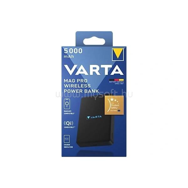 VARTA Mag Pro vezeték nélküli 5.000mAh fekete power bank
