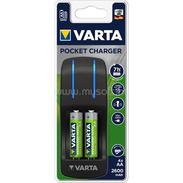 VARTA Pocket Töltő + 4x2600mAh akku