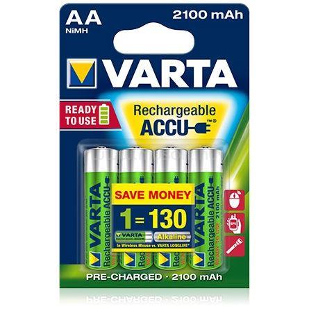 VARTA Ready To Use AA Ni-Mh 2100 mAh ceruza akku 4db/csomag