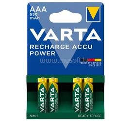 VARTA RECHARGE ACCU POWER elem AAA, újratölthető, 4db/csomag VARTA_56743101404 small