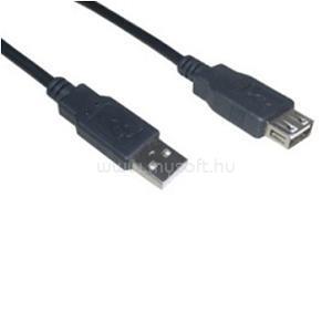 VCOM kábel USB 2.0 hosszabbító 1.8m fekete , PREMIUM (A/A)