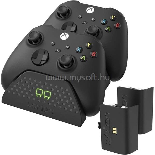 VENOM VS2881 Xbox Series X & S fekete dupla töltőállomás + 2 db akkumulátor