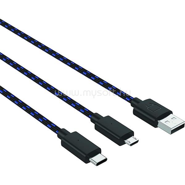 VENOM VS5002 Dual Play & Charge 3 m USB Type-C töltőkábel