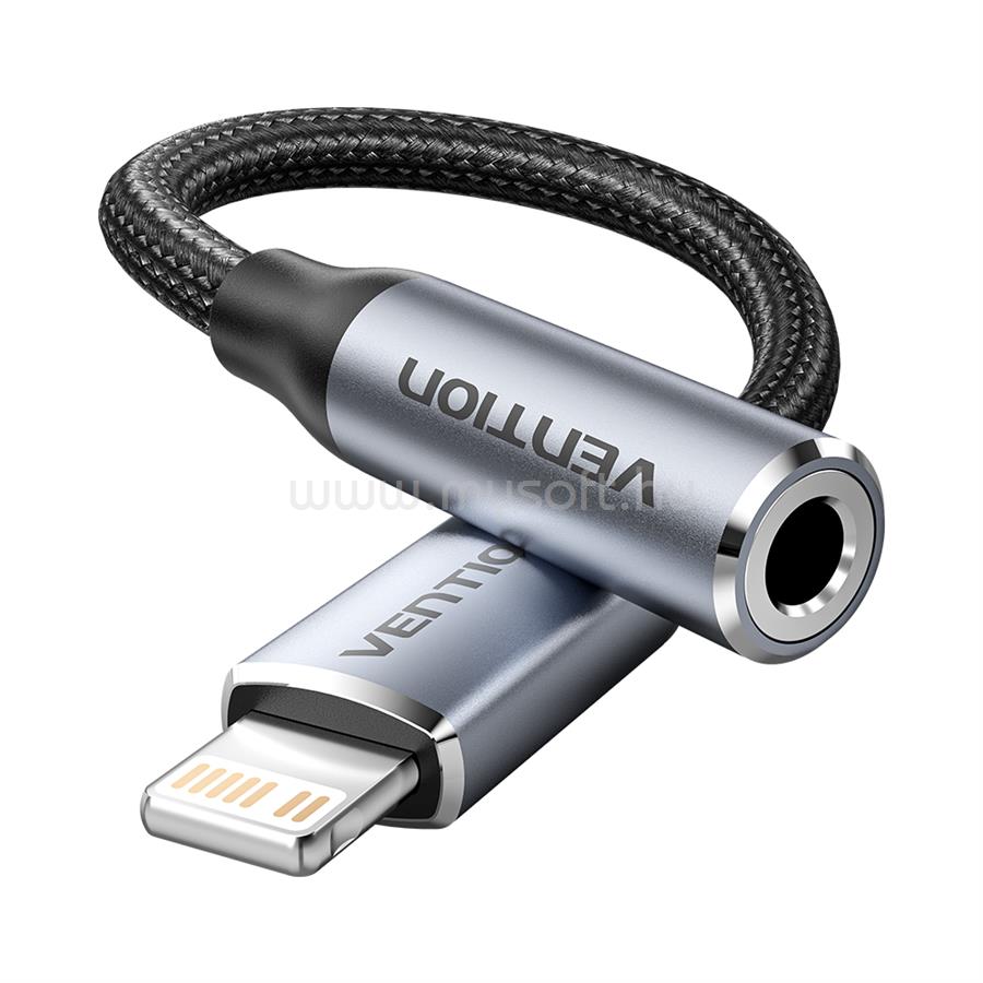 VENTION 3.5mm jack/F -> Lightning, 0,1m, kábel