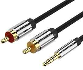 VENTION 3.5mm jack/M -> 2*RCA/M audio, aranyozott, fémházas 2m kábel BCFBH small