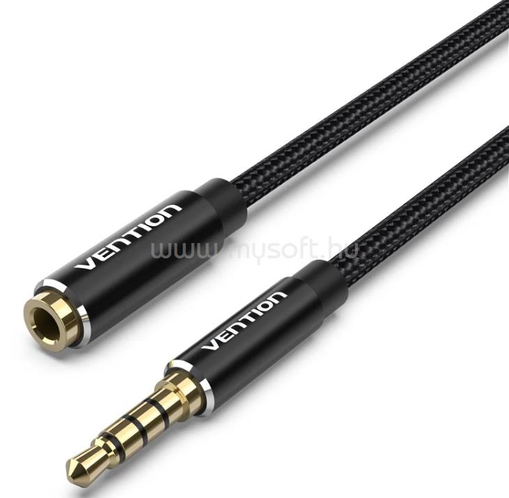 VENTION 3.5mm jack/M -> 3.5mm/F hosszabbító audio 10m kábel (fekete)