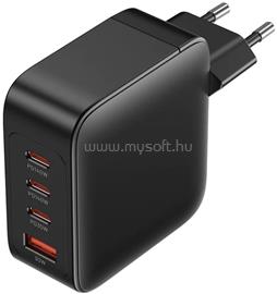 VENTION 4-port USB-C+C+C+A 140W/140W/30W/18W 4-portos, GaN,1,5m, töltő (fekete) FEIB0-EU small