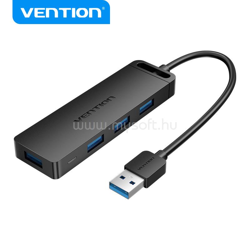 VENTION 4-Portos USB 3.0 Hub táppal 0,15m (fekete)