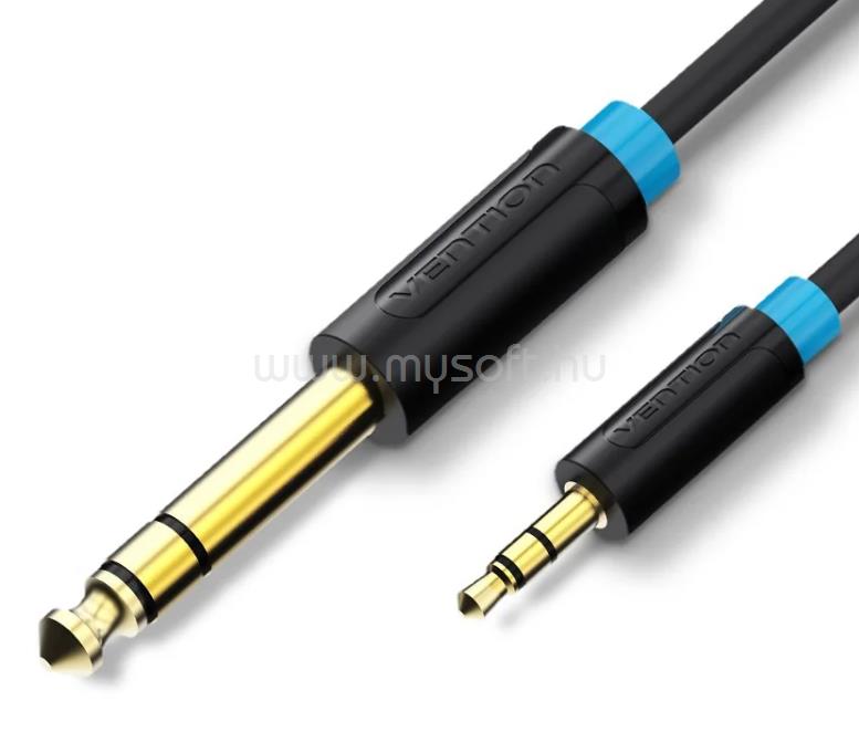 VENTION 6.5mm jack/M -> 3.5mm jack/M audio 1,5m kábel (fekete)