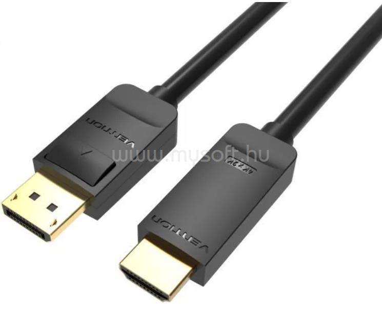 VENTION Displayport 4K -> HDMI 1m kábel (fekete)