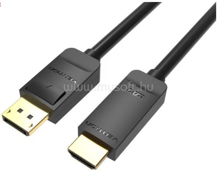 VENTION Displayport 4K -> HDMI 2m kábel (fekete)